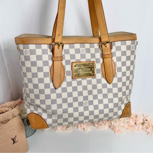 Louis Vuitton Damier Azur Hampstead MM Bag tote Large blue - Picture 13 of 17